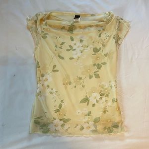 Wrapper Light Yellow Floral Top